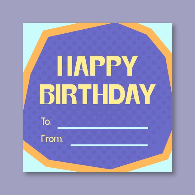 Birthday label template design