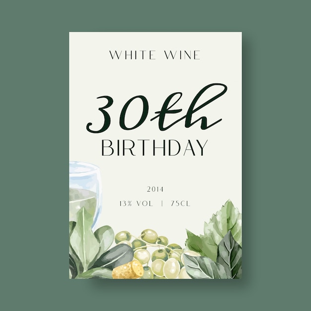 Birthday label template design