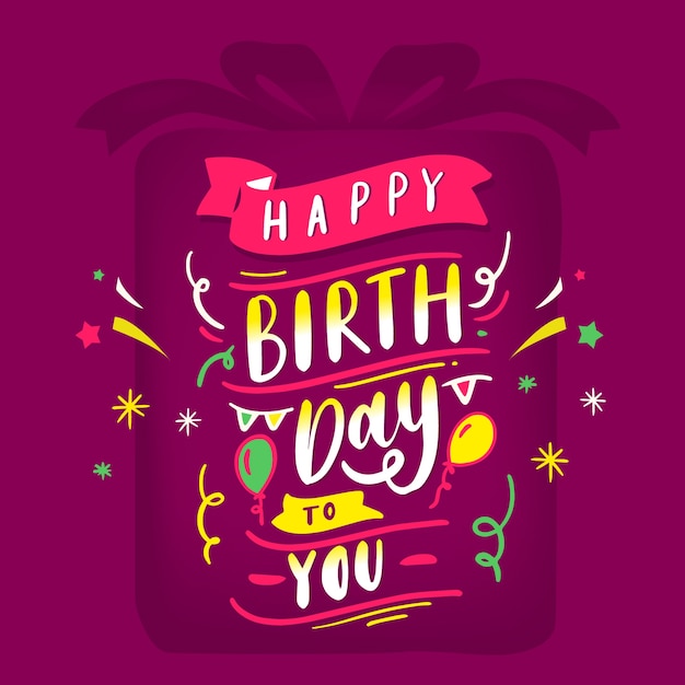 Free Vector birthday lettering