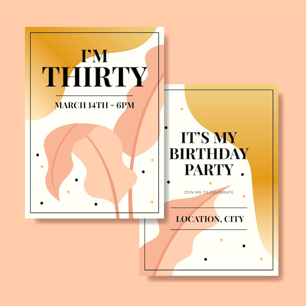 Free vector birthday party invitation for fun and good time