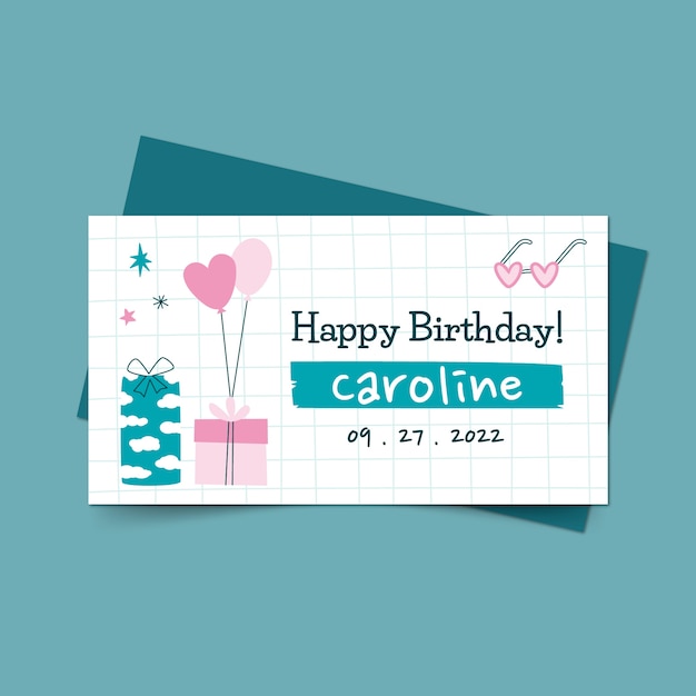 Birthday pool party banner template