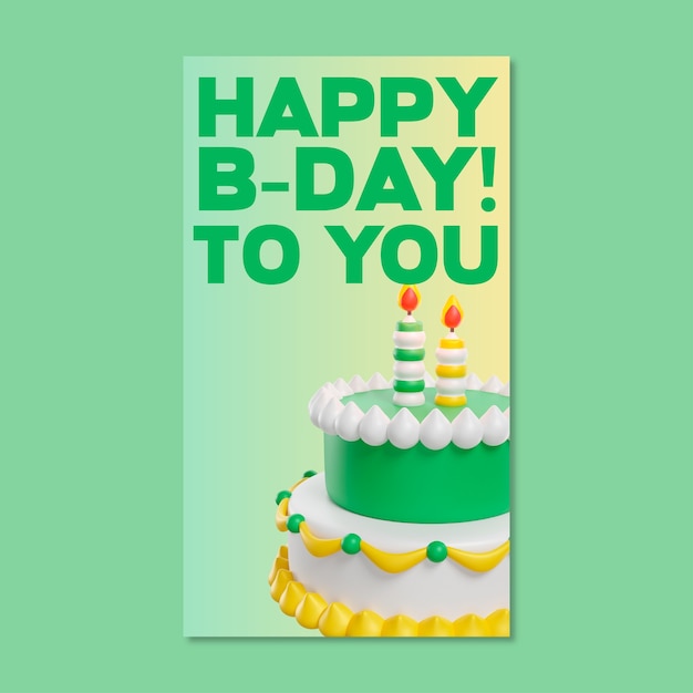 Birthday poster template design