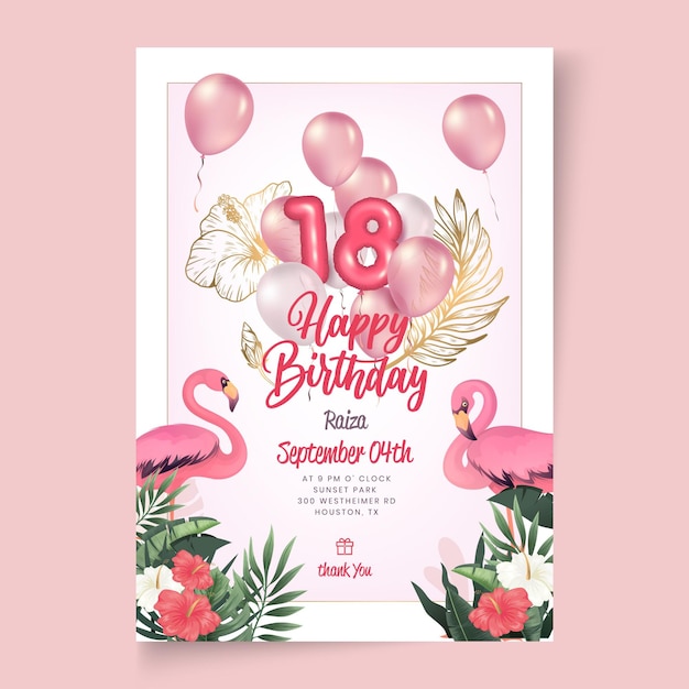 Birthday poster template