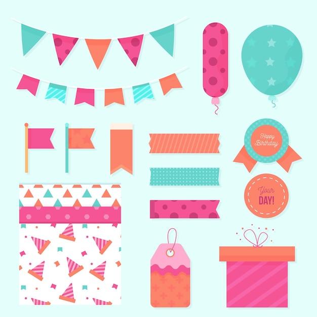 Birthday scrapbook set