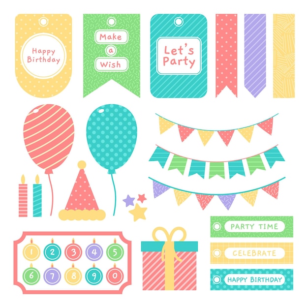 Birthday scrapbook set