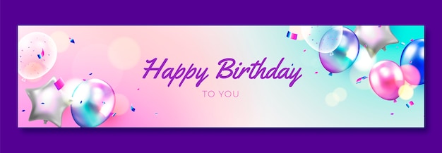 Free vector birthday template design