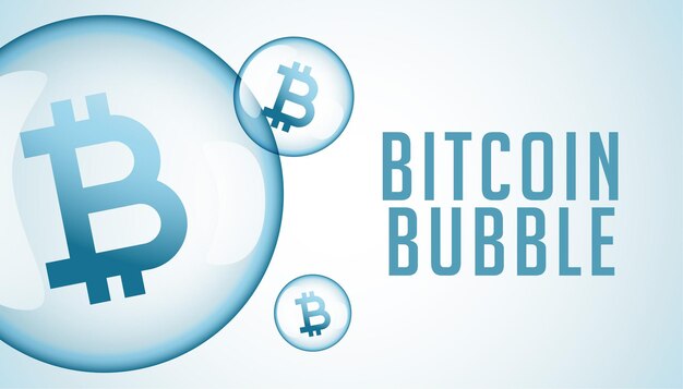 Bitcoin cryptocurrency bubble speculation concept background