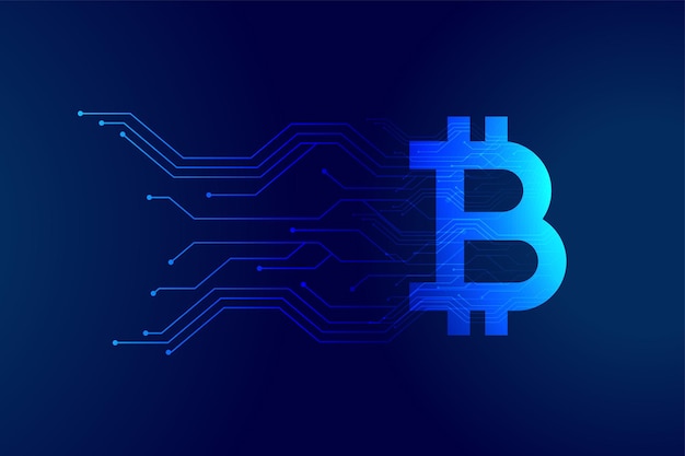 Free Vector bitcoin cryptocurrency technology digital background