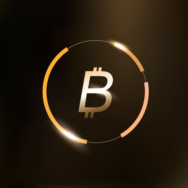 Free Vector bitcoin icon money currency symbol