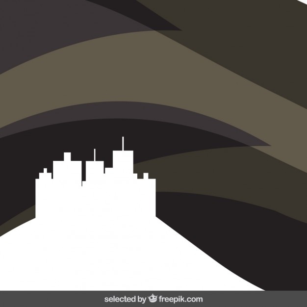 Free Vector black abstract background with cityscape