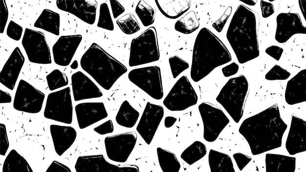 Free vector black abstract terrazzo pattern