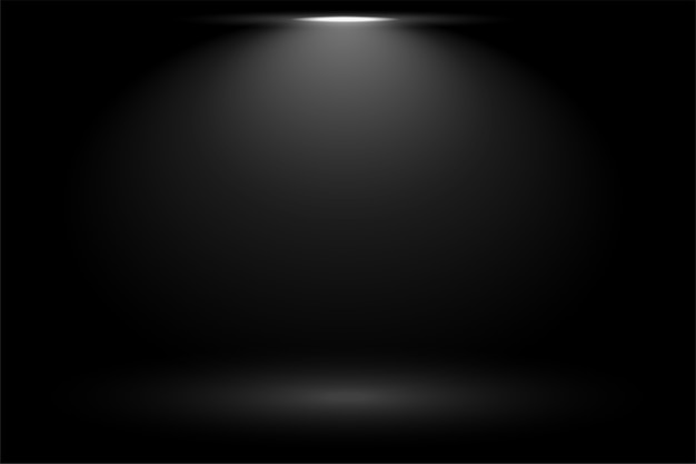 Free vector black background with focus spot light