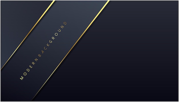 Free Vector black background with luxury dark golden geometric elements