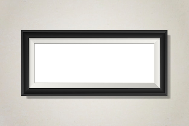 Free Vector black blank frame on the wall