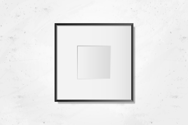 Free Vector black blank frame on the wall