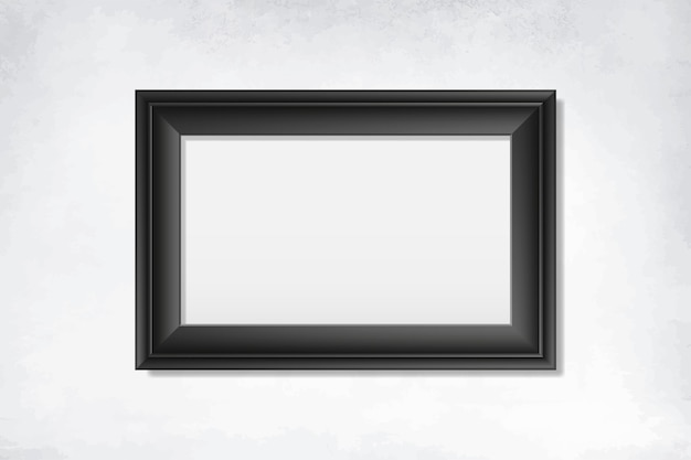 Black blank frame on the wall