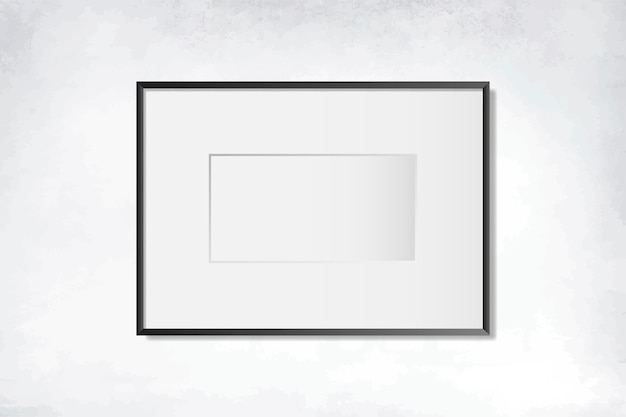 Black blank frame on the wall