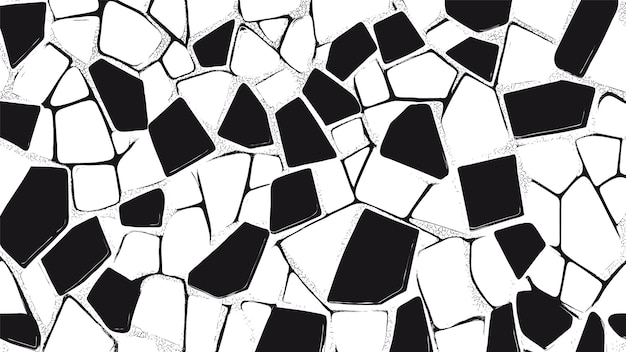 Free vector black brush stroke voronoi pattern