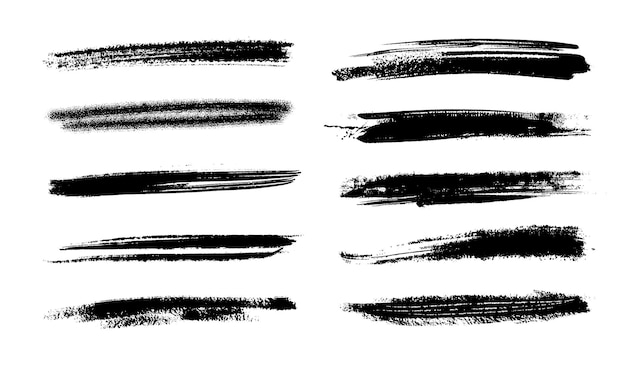 black brush strokes bundle