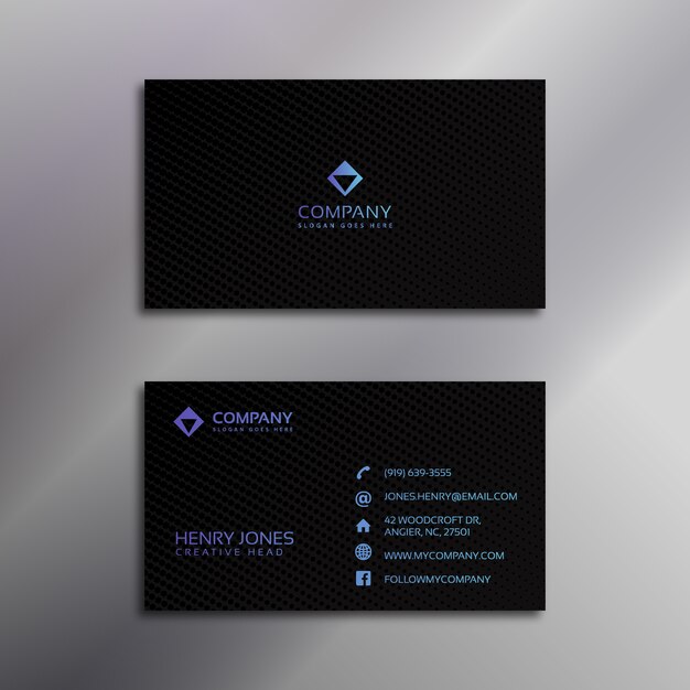 Black business card