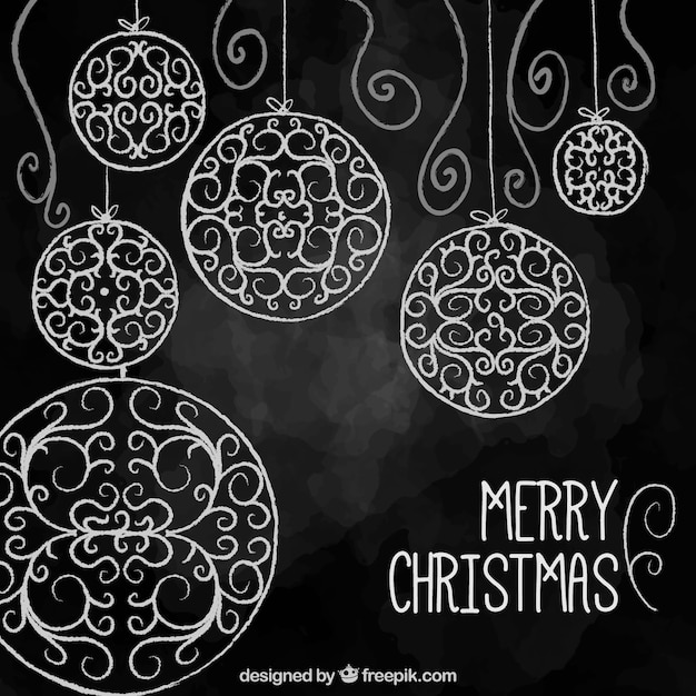 Free Vector black christmas background in watercolor style