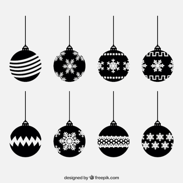 Black Christmas Balls Collection