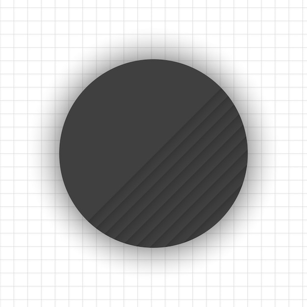 Free Vector black circle on a grid background vector