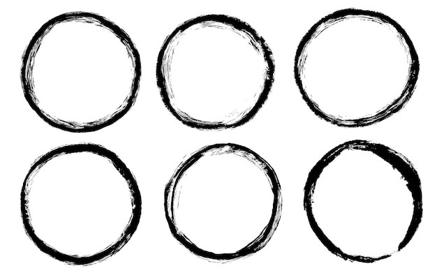 Free Vector black circle stains collection