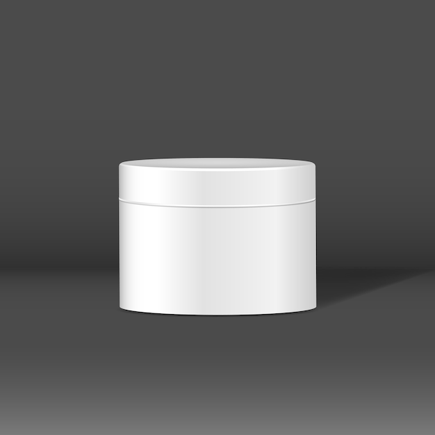 Black cosmetic jar mockup