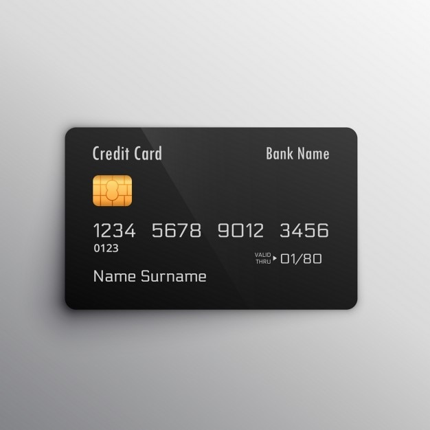 Free Vector black credit card