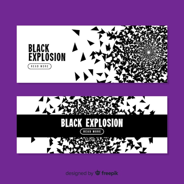 Free Vector black explosion banner