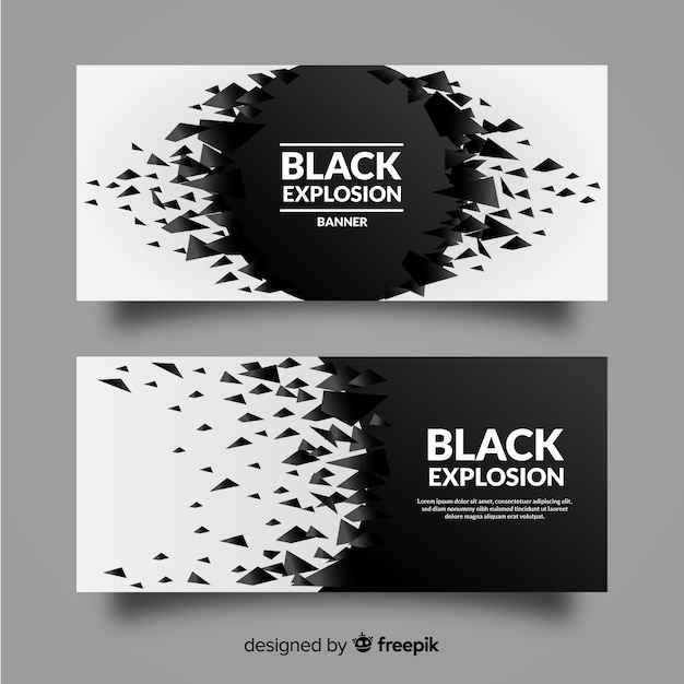 Free Vector black explosion banner