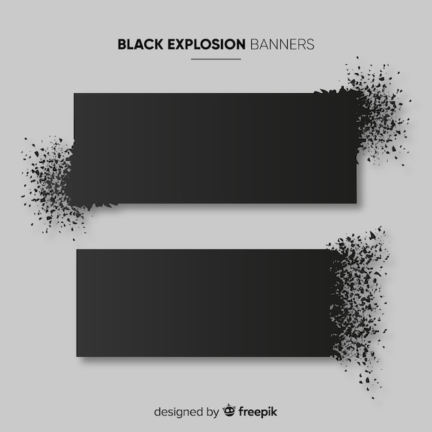 Black explosion banners