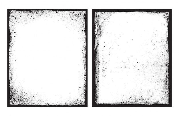 Free Vector black frame grunge texture