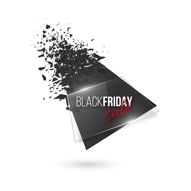 Free Vector black friday abstract explosion banner.