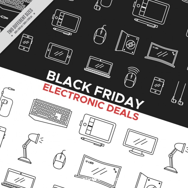 Free Vector black friday background with black and white elements