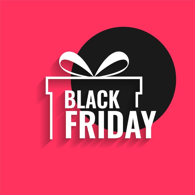 Black friday background with gift 