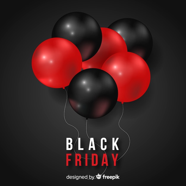 Black friday balloons group background