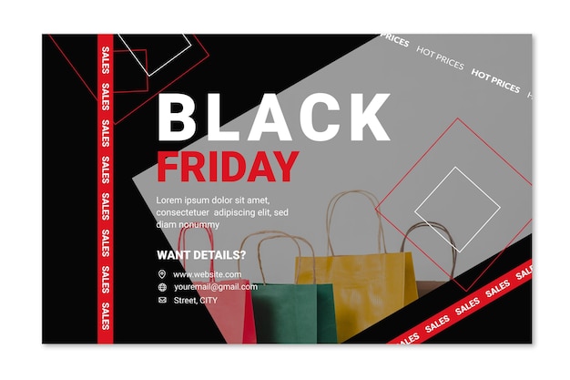 Free Vector black friday banner concept