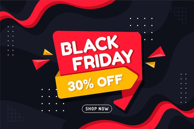 Black friday banner template with discount