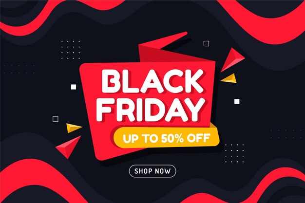 Black friday banner template with offer