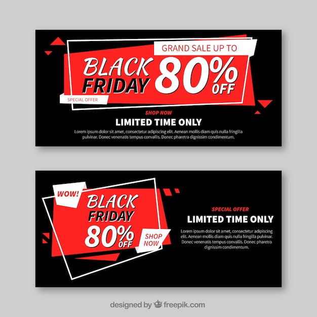 Black friday banners set