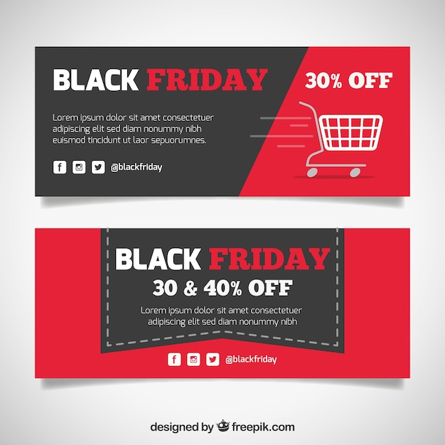 Black friday banners set