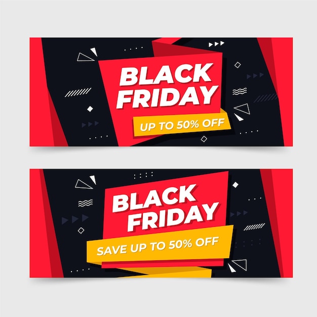 Black friday banners with offer