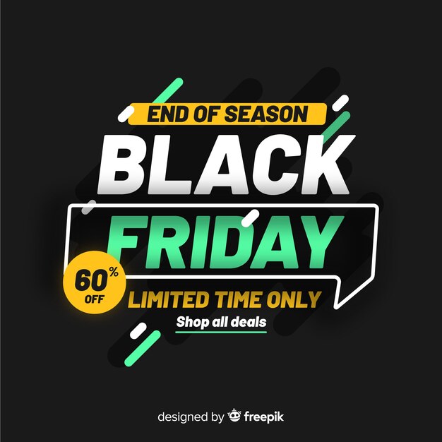 Black friday concept end of season