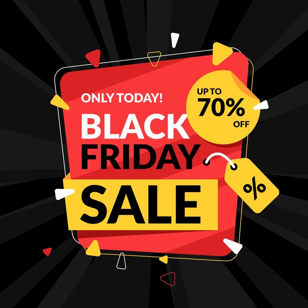 Black friday concept in flat design