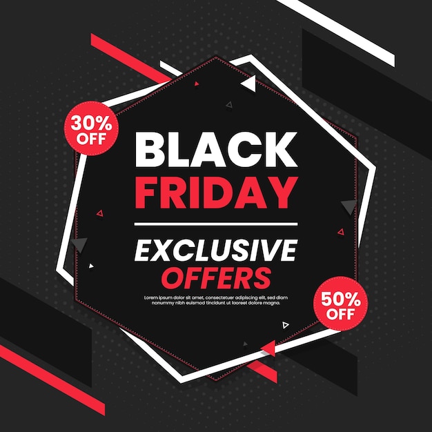 Black friday concept in flat design