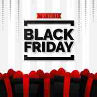 Free vector black friday concept in flat design