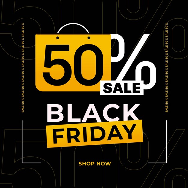 Black friday concept in flat design