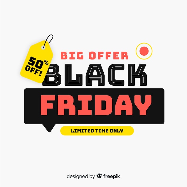 Black friday concept with big offer